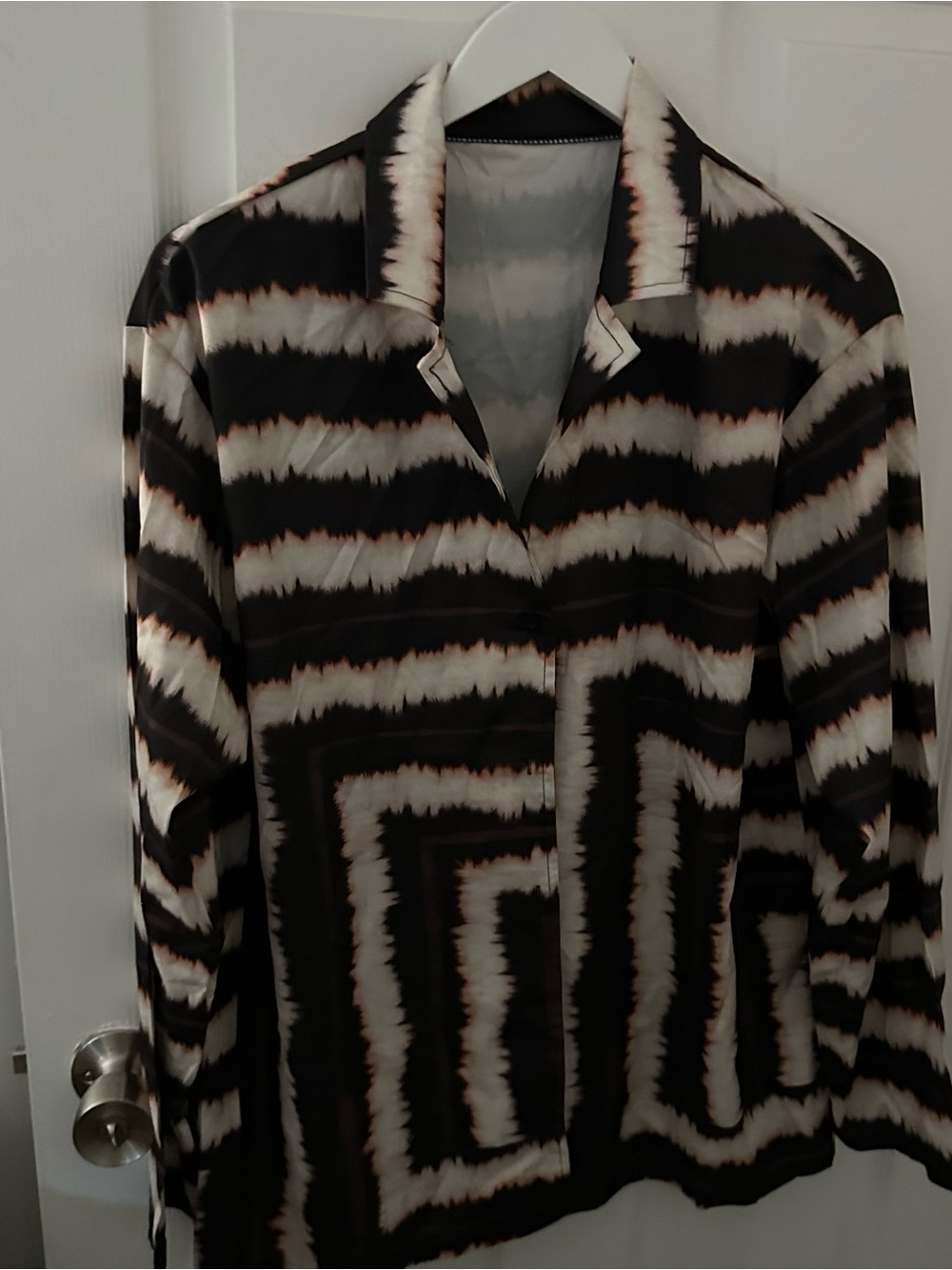 Patterned Button Up Long Sleeve